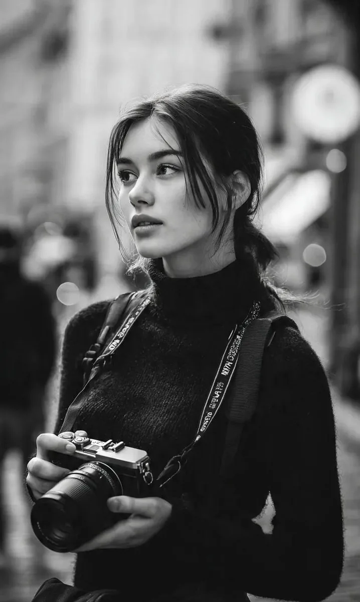 Monochrome Urban Street Portrait reference