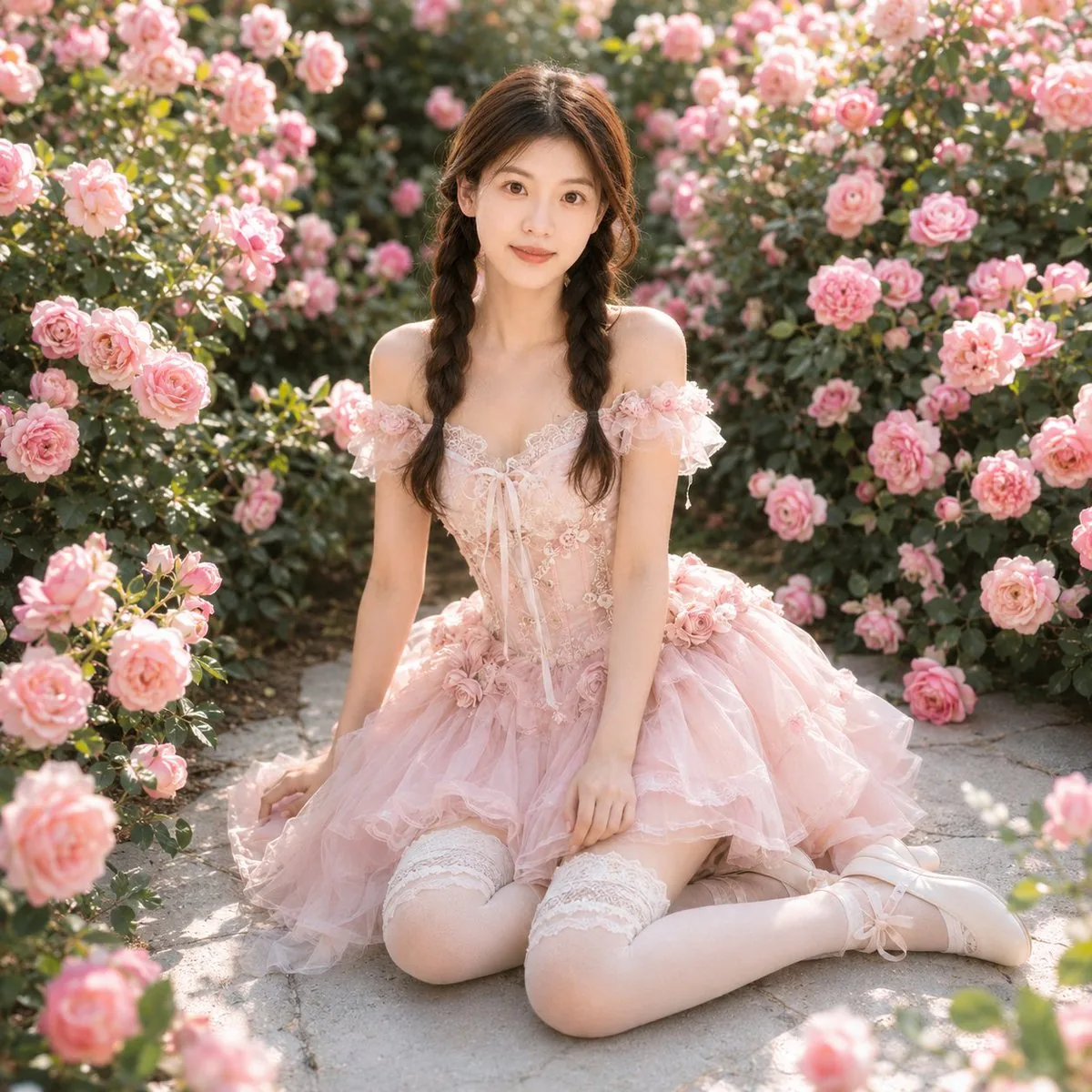 Identity-Based Rose Garden Portrait reference