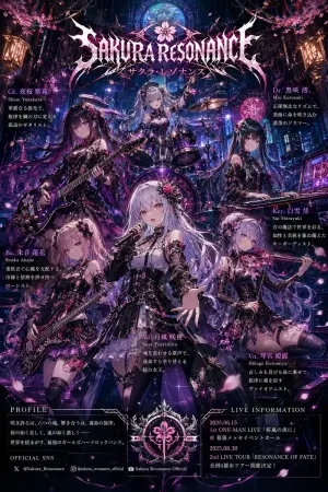 Anime Hard Rock Band Poster