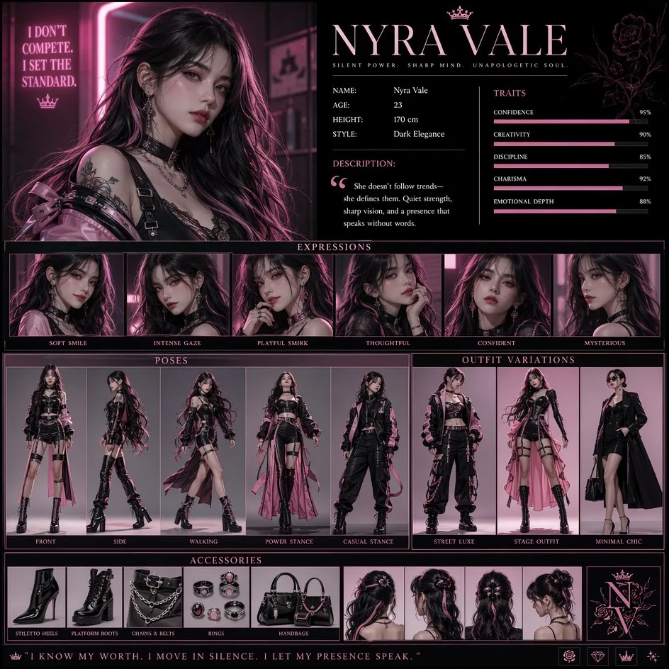 Luxury Fashion Character Concept Poster reference