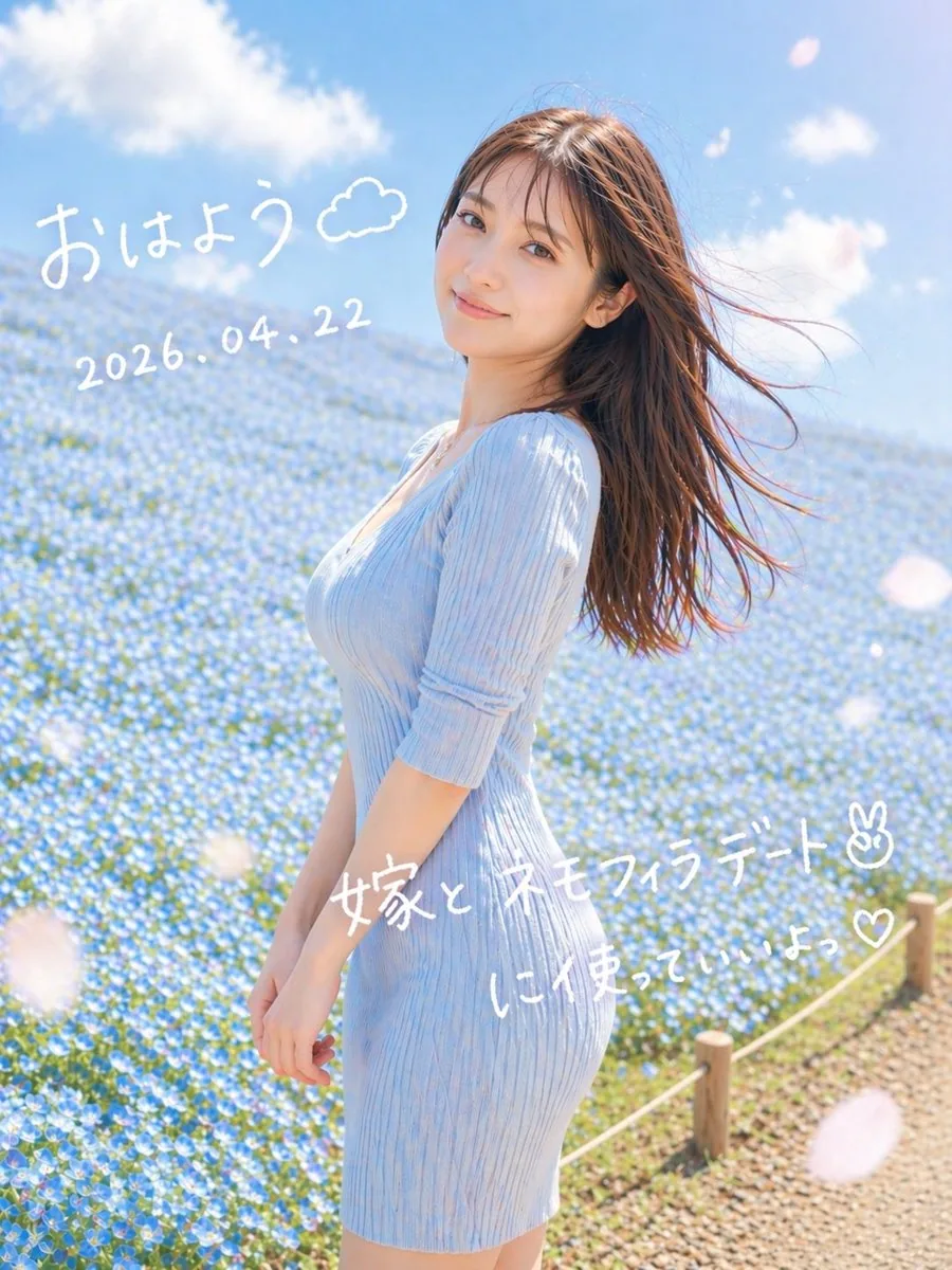 Dreamy Nemophila Date Portrait reference