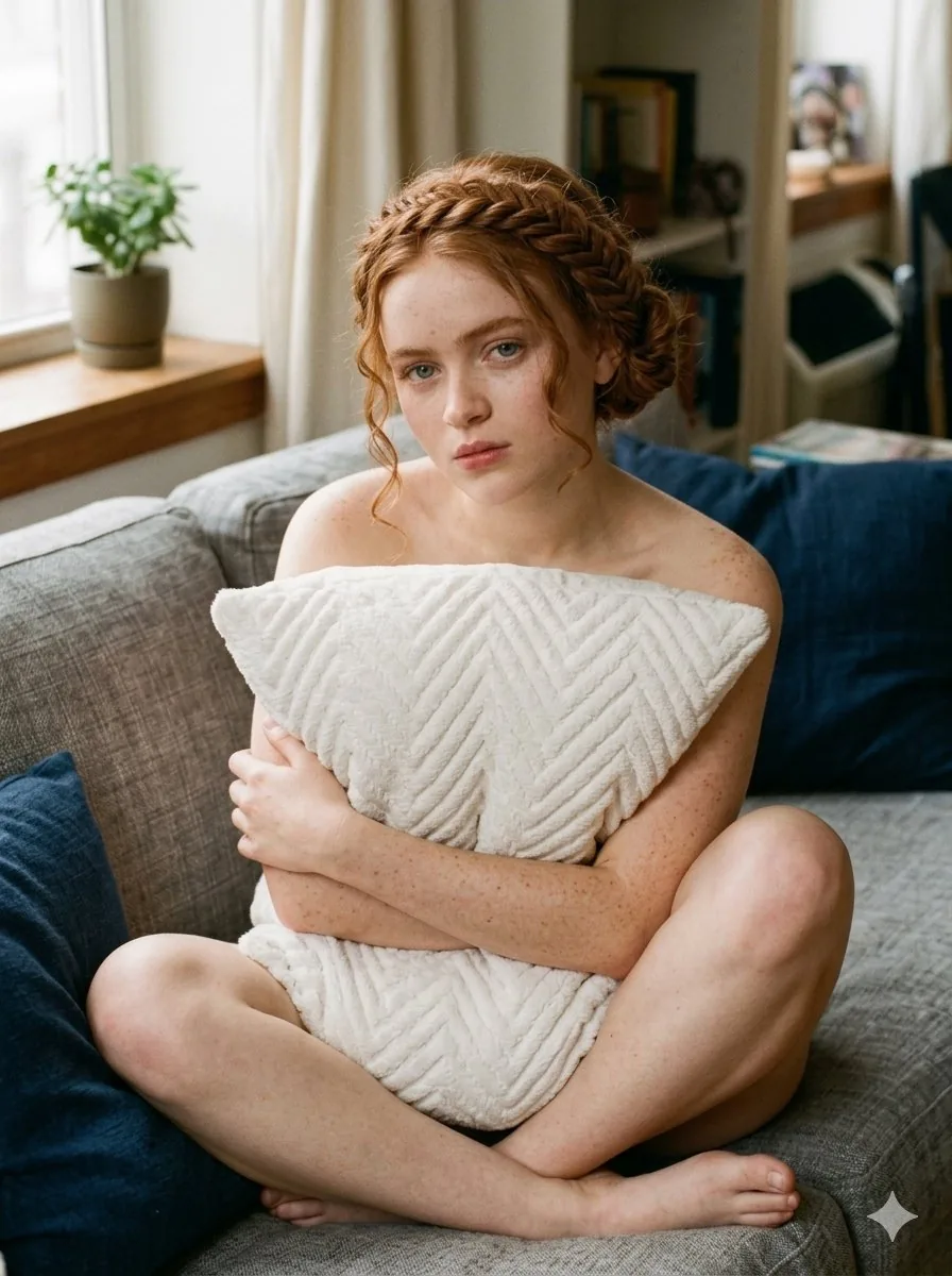 Cozy Indoor Sofa Portrait - Nano Banana Pro AI Prompt for Social Media Post reference