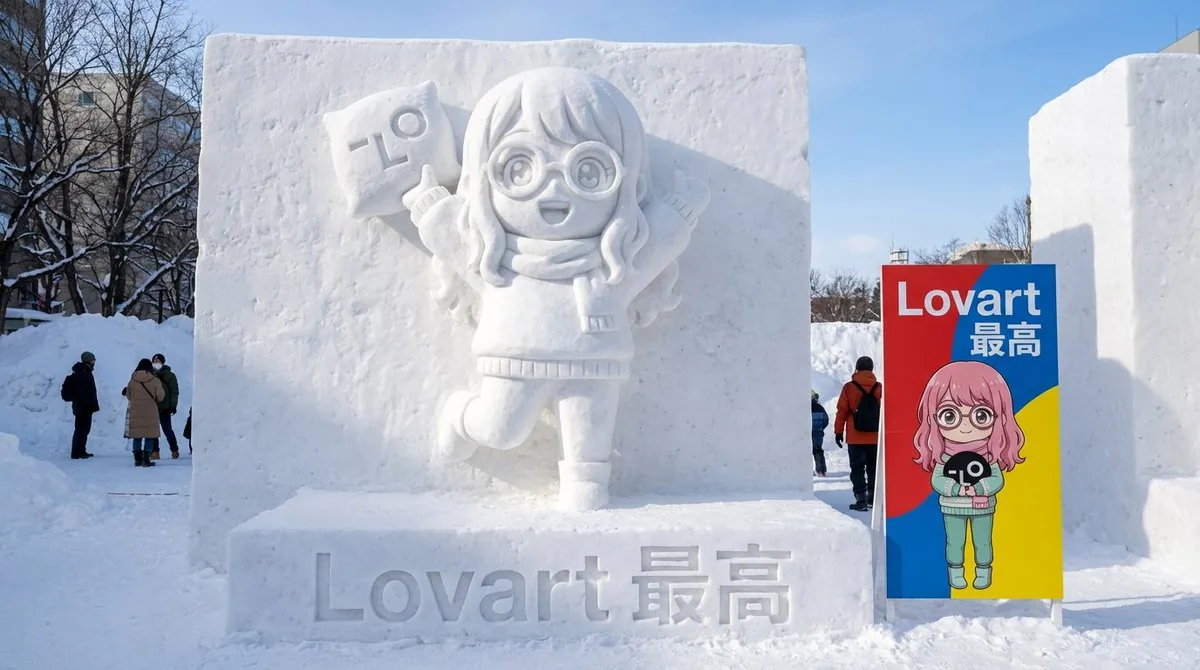 Realistic Character Snow Sculpture Generation reference