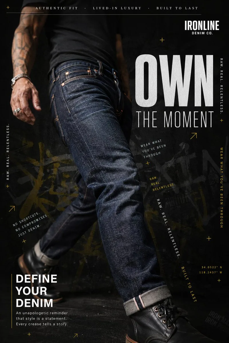 Premium Denim Editorial Advertisement reference