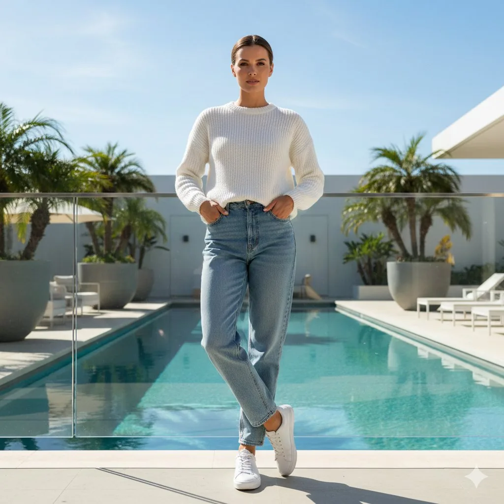 Ultra-realistic Lifestyle Portrait at Luxury Poolside with Identity Lock - Nano Banana Pro AI Prompt for Social Media Post reference