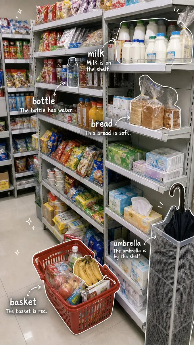 Grocery Vocabulary Notebook Photo reference