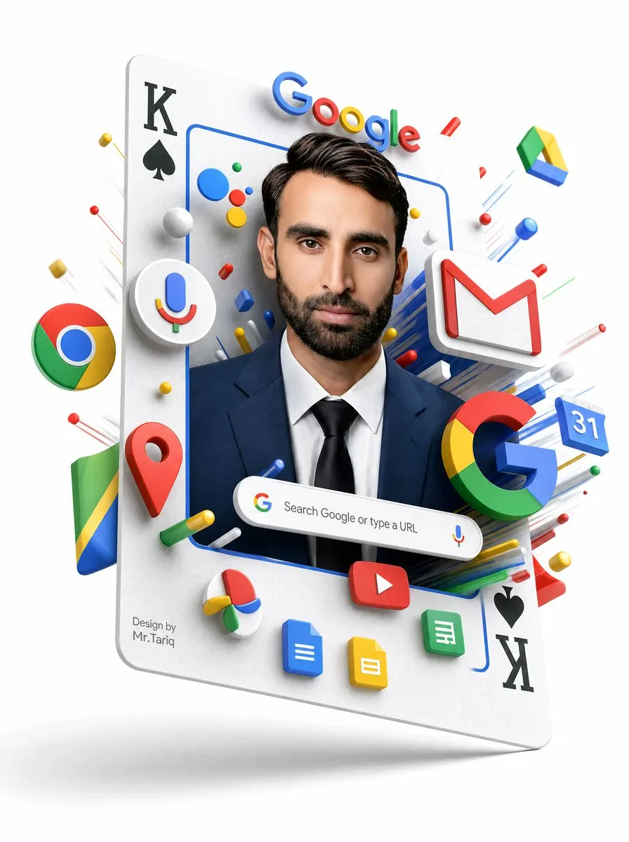 Floating Google Services Portrait Poster reference