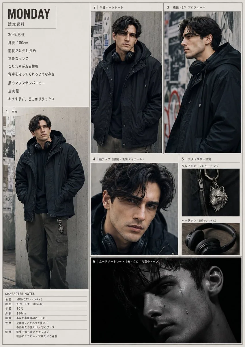 Urban Male Character Sheet reference