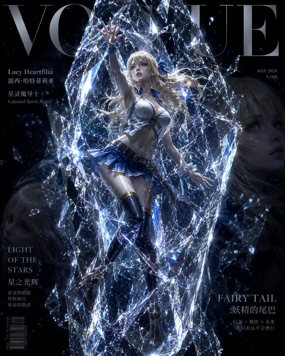 Avant-Garde Crystal Frozen Portrait reference