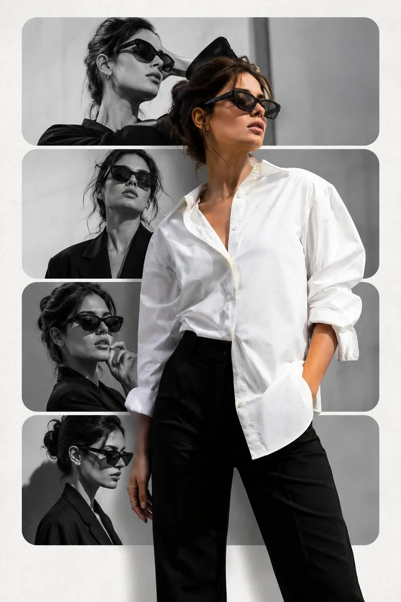 Minimalist Editorial Fashion Collage reference