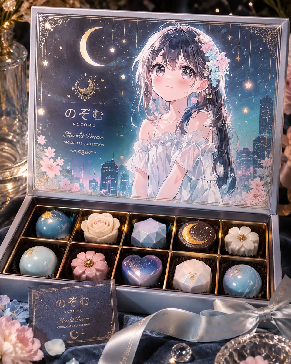 Moonlit Anime Chocolate Box reference