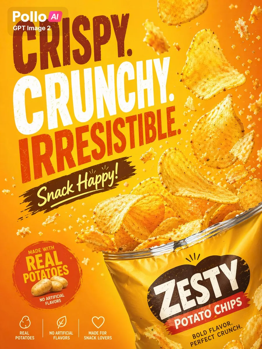 Bold Potato Chips Advertising Poster reference