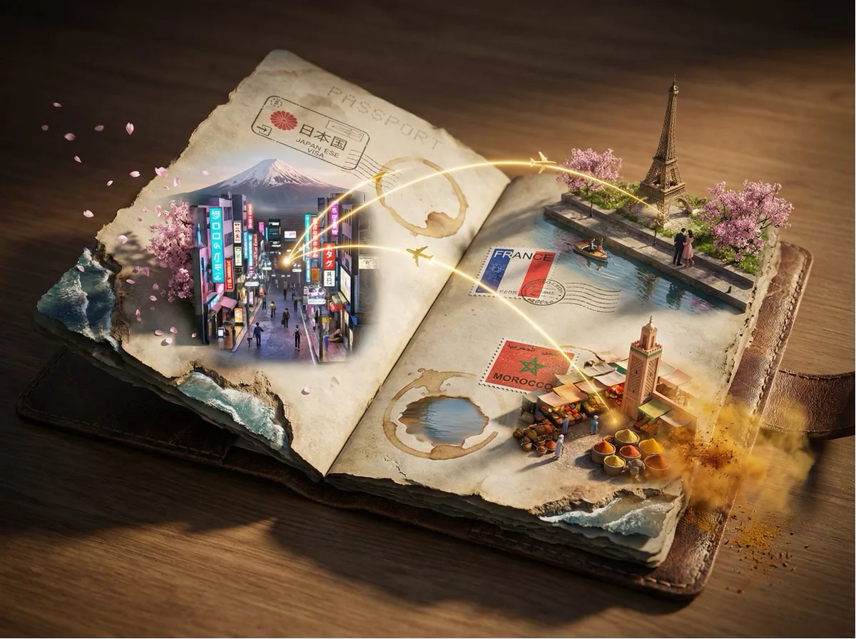 Epic 3D Passport Odyssey Scene reference