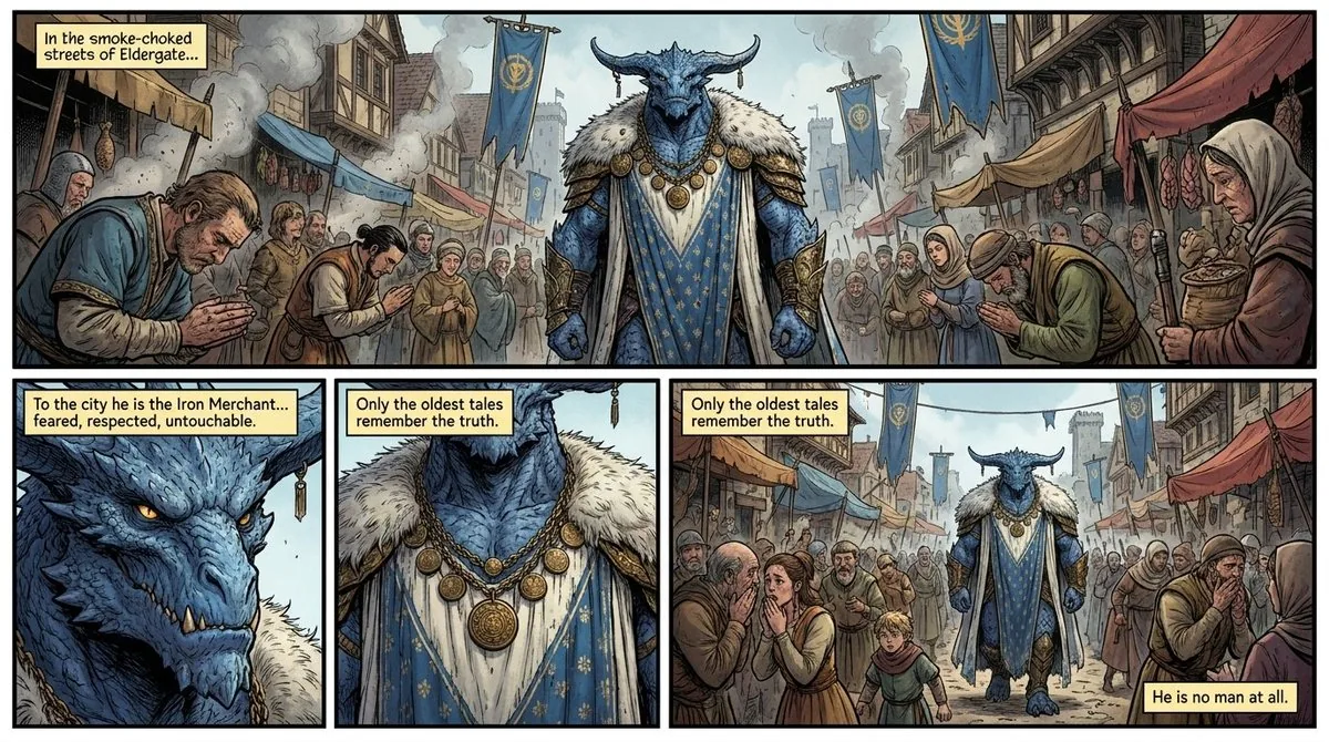 Fantasy Comic Page of Korvax in Eldergate reference