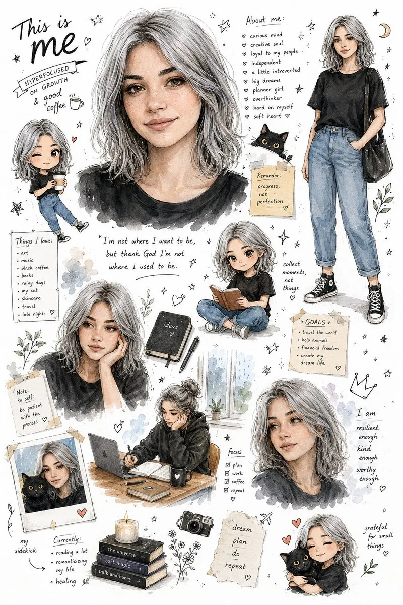Illustrated Personal Sketchbook Infographic reference