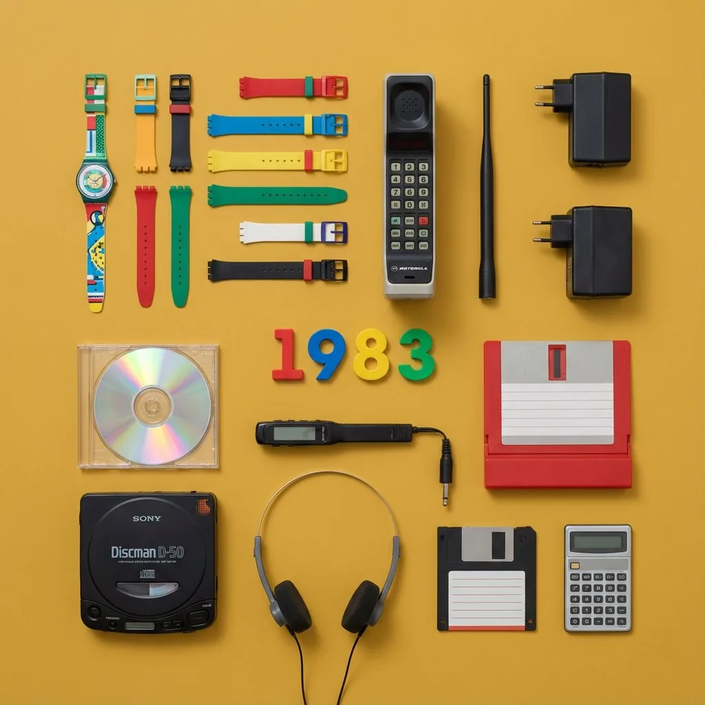 Knolling Flat Lay Product Photography Prompt (Inventions) reference