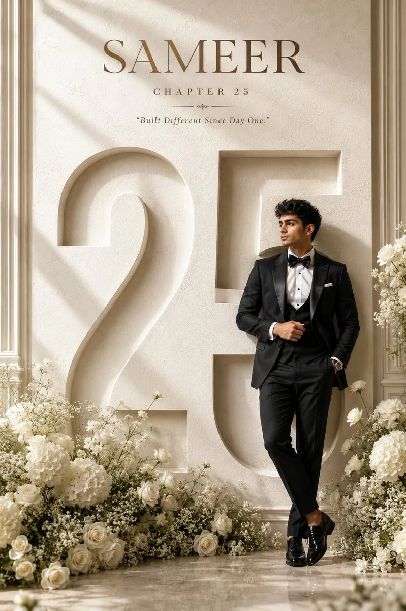 Luxury 25th Birthday Poster reference
