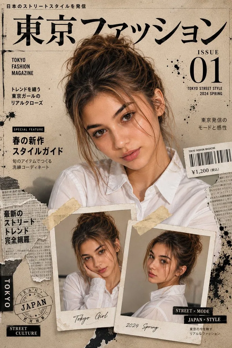 Japanese Fashion Magazine Cover reference