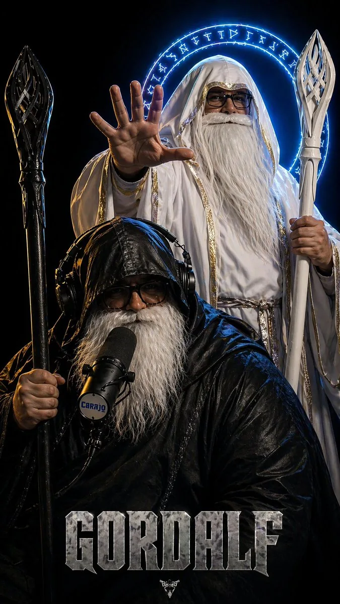 Dark Fantasy Wizard Podcast Poster reference