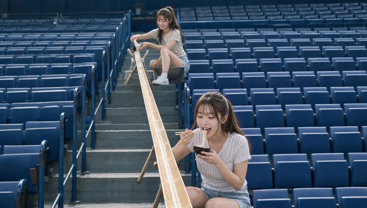 Empty Baseball Stadium Noodle Scene reference