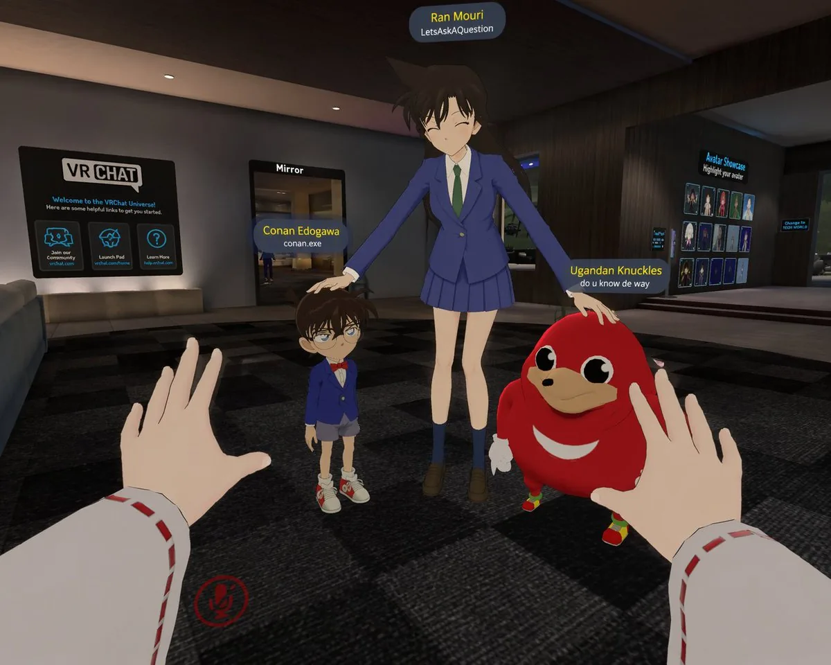 First-Person VRChat Meme Crossover Screenshot reference