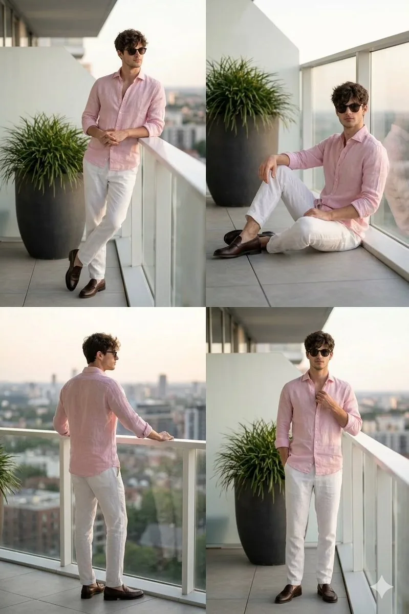 Cinematic Portrait of a Man on a Luxury Balcony - Nano Banana Pro AI Prompt for Social Media Post reference