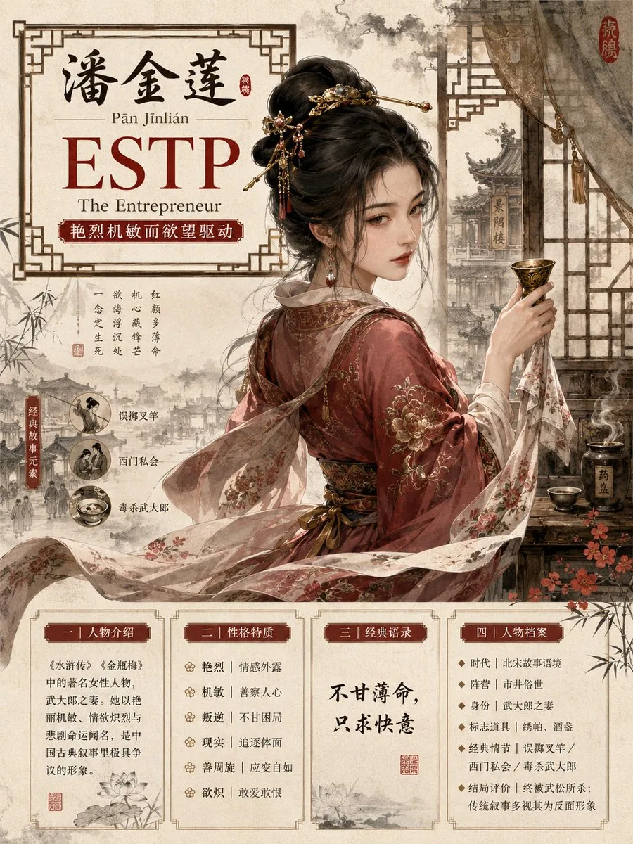 Classical Character MBTI Infographic Poster reference