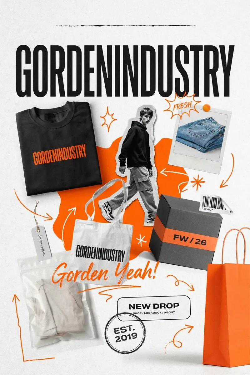 Streetwear Brand Drop Collage Poster reference