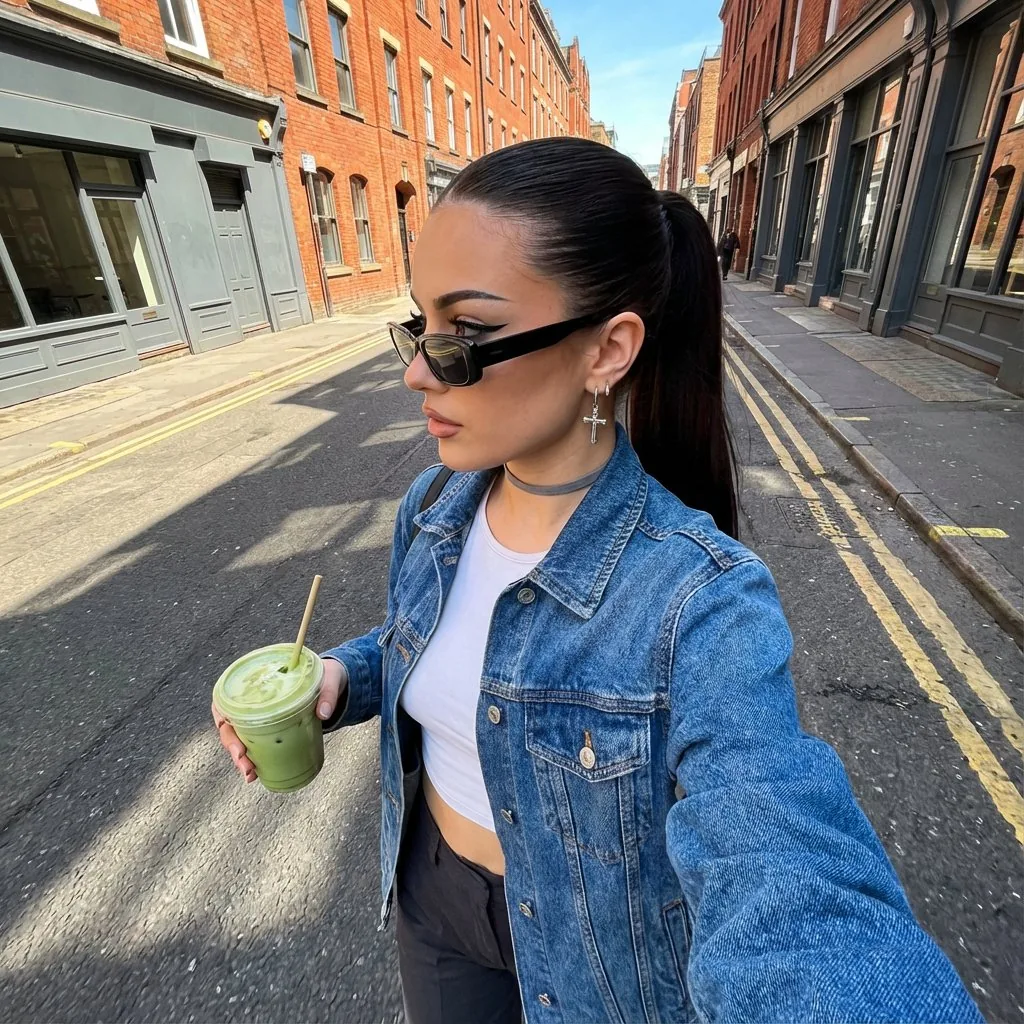 Urban Street Fashion Portrait Prompt - Nano Banana Pro AI Prompt for Social Media Post reference