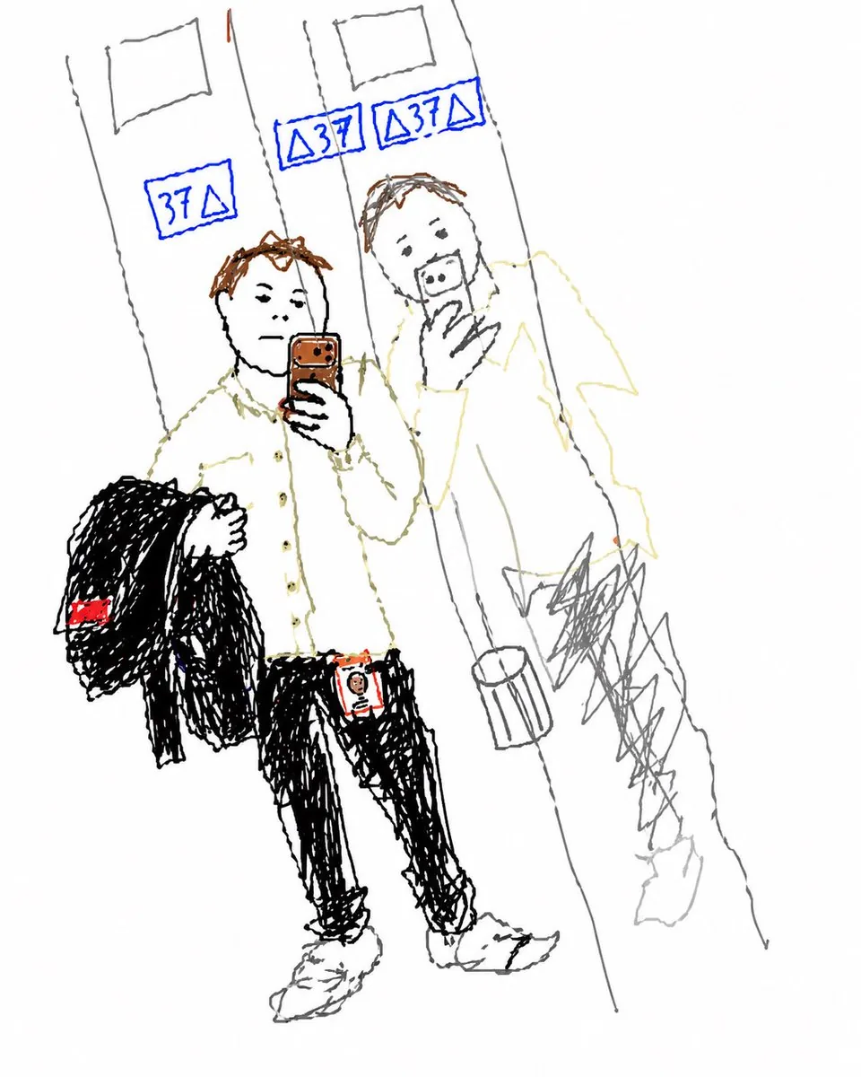 Turn Elevator Selfie Into Doodle reference