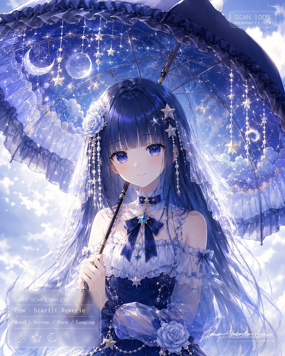 Celestial Anime Umbrella Portrait reference