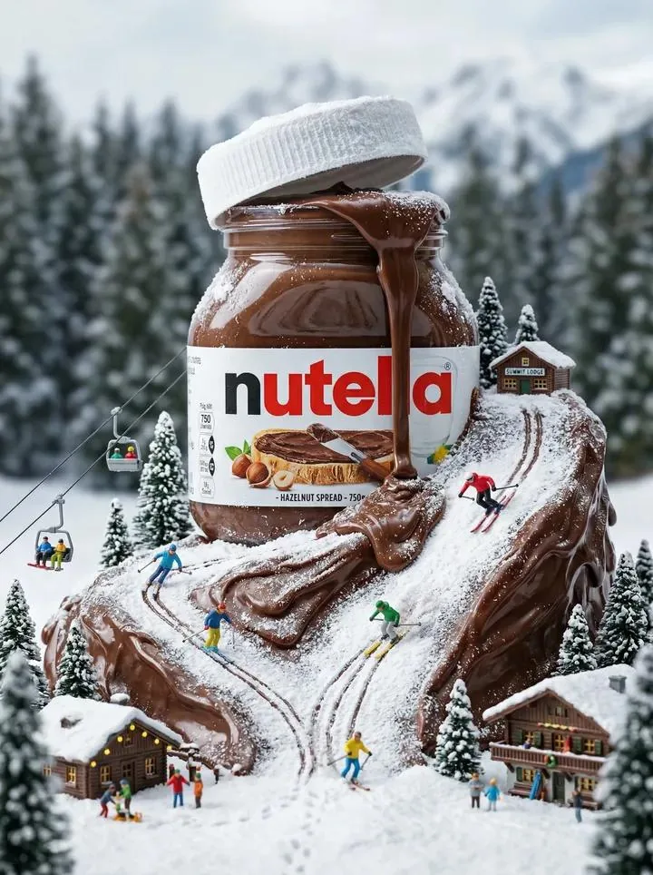 Nutella Miniature Winter World Video Prompt (JSON) reference