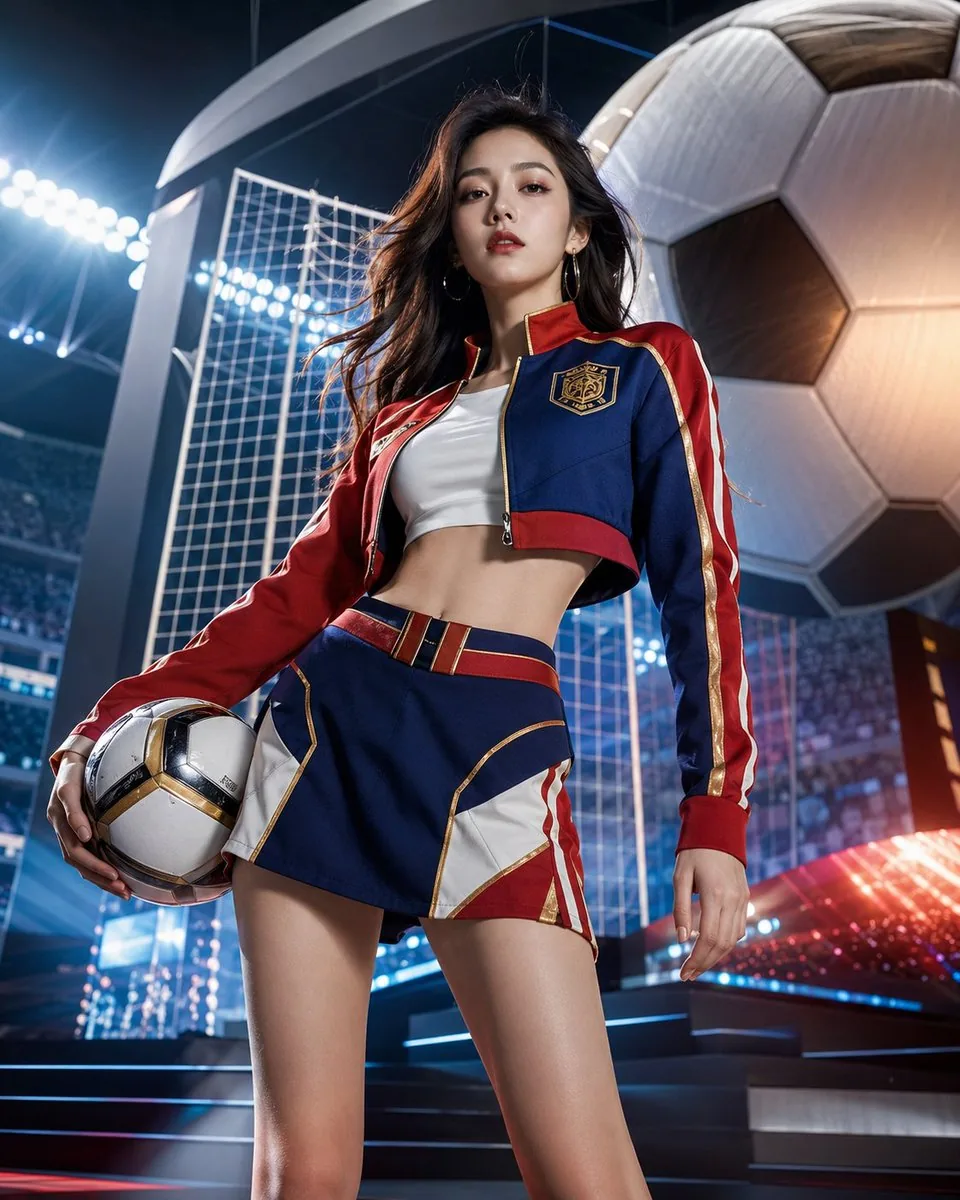World Cup Soccer Girl High Fashion Poster reference