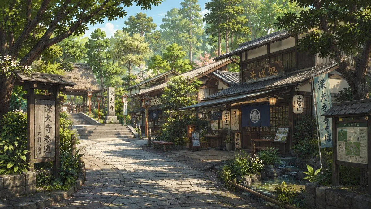 Jindaiji Temple Approach Background reference