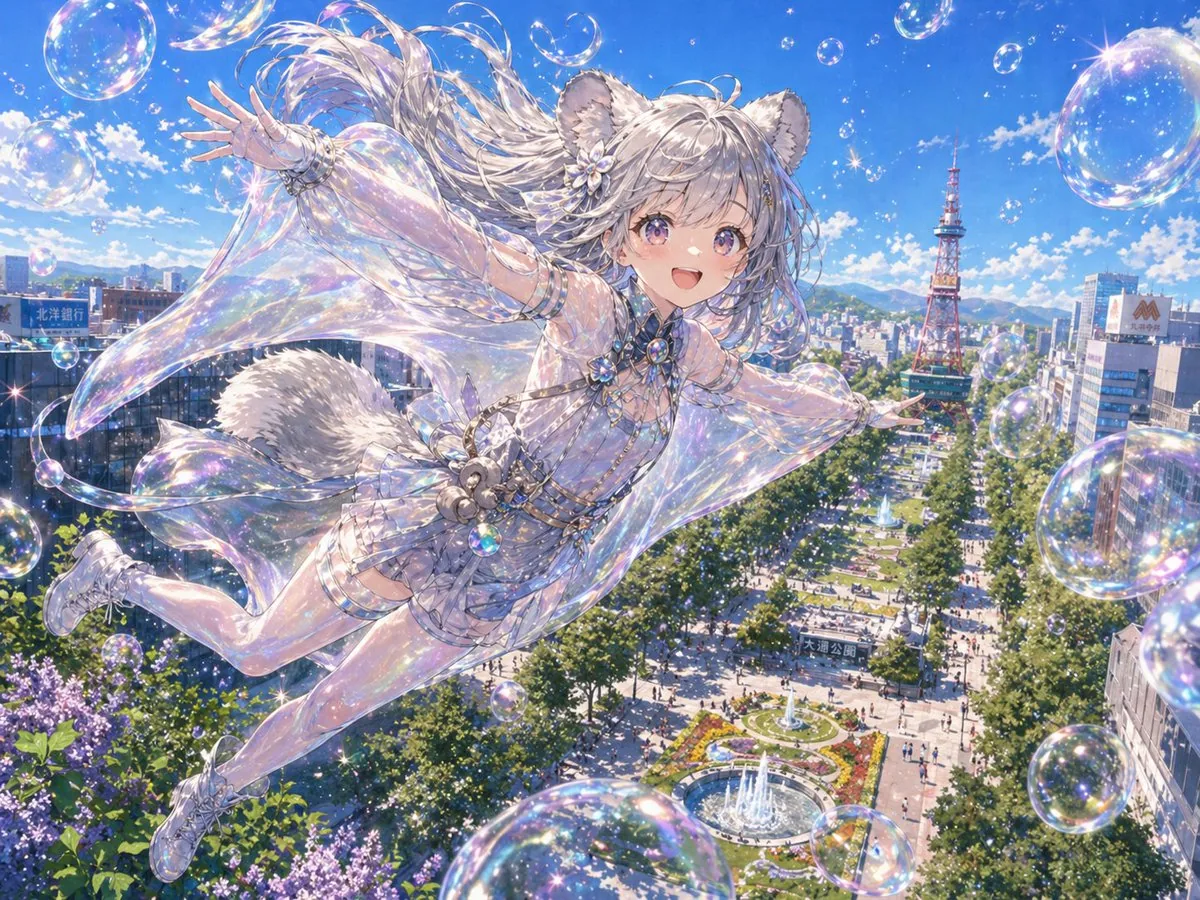 Iridescent Squirrel Girl Above Sapporo reference