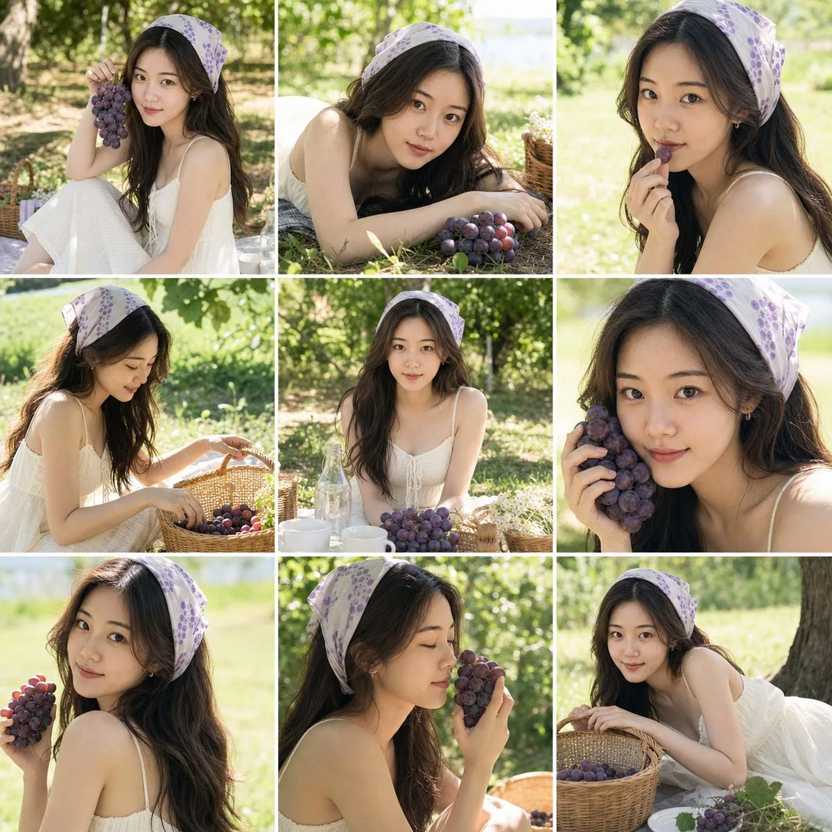 Summer Grape Girl Photo Series reference