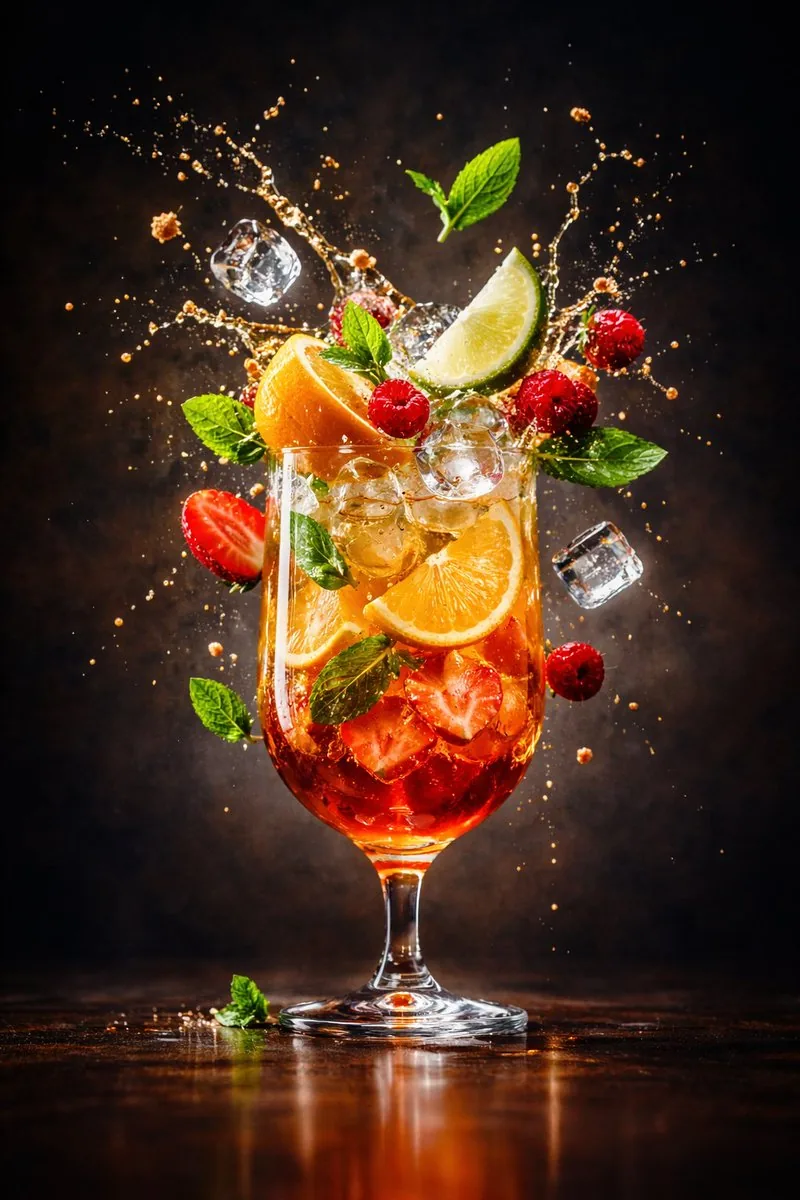 Hyper-realistic Floating Food Photography reference