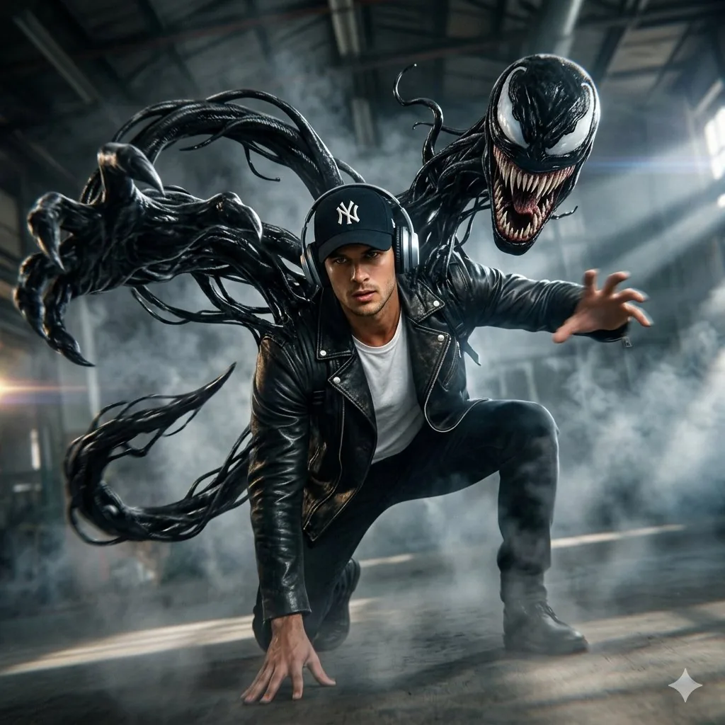Cinematic Venom Symbiote Action Scene reference