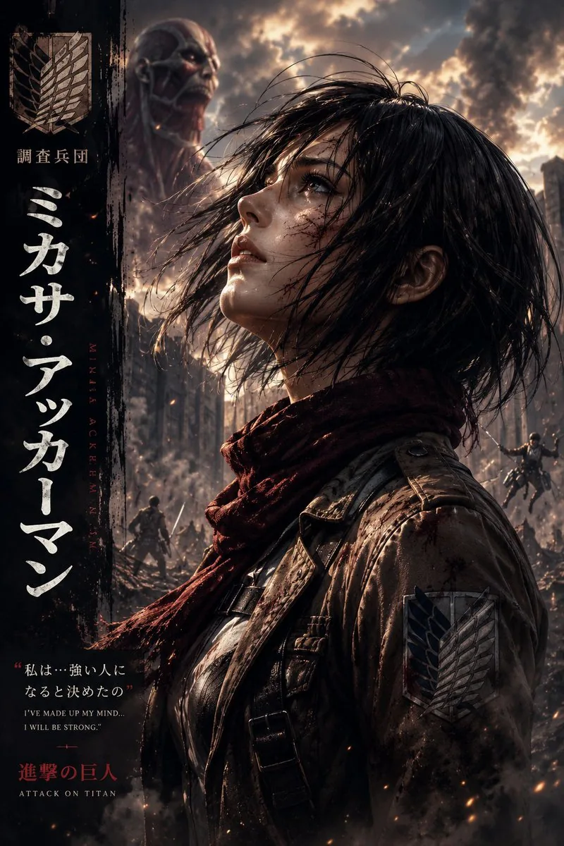 Dark Fantasy Anime Character Poster reference