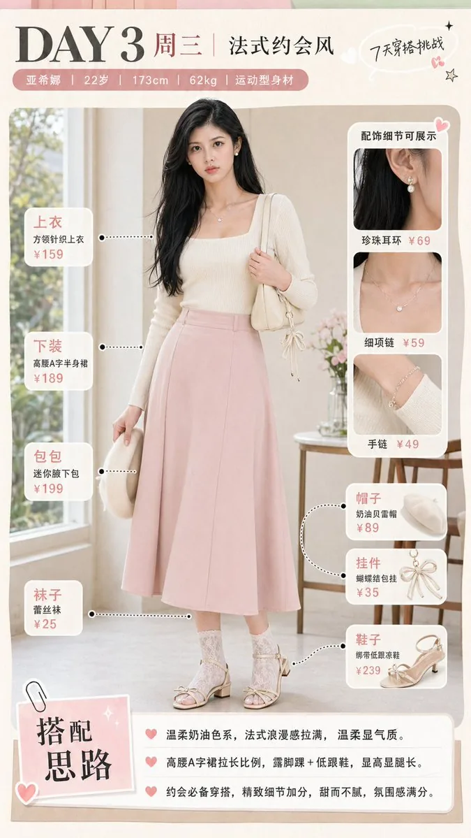 French Date Outfit Infographic reference