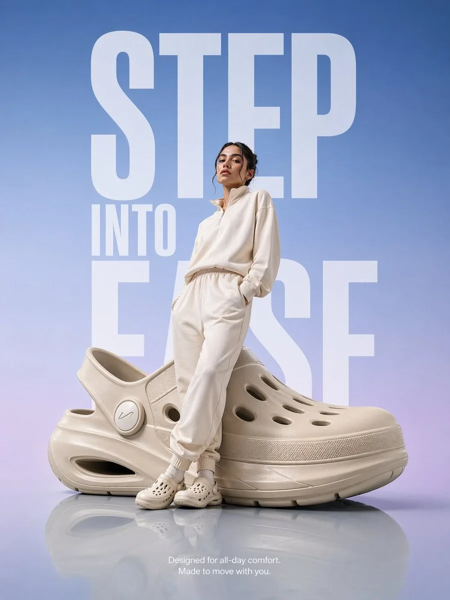 Futuristic Footwear Advertisement reference