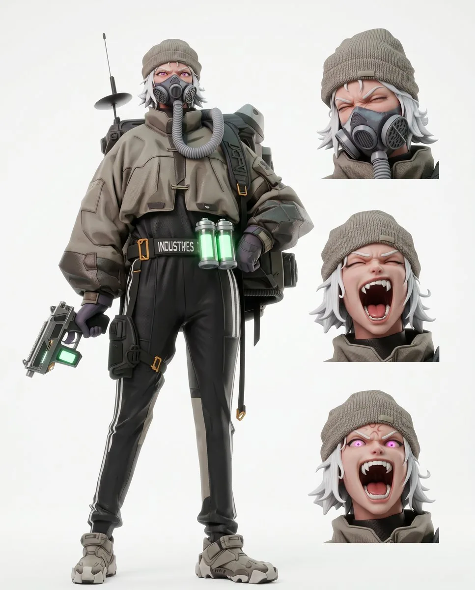 Futuristic Tactical Character Sheet reference