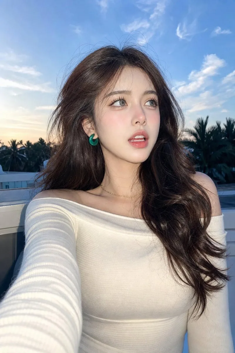 Blue Hour Rooftop Selfie - Nano Banana Pro AI Prompt for Social Media Post reference