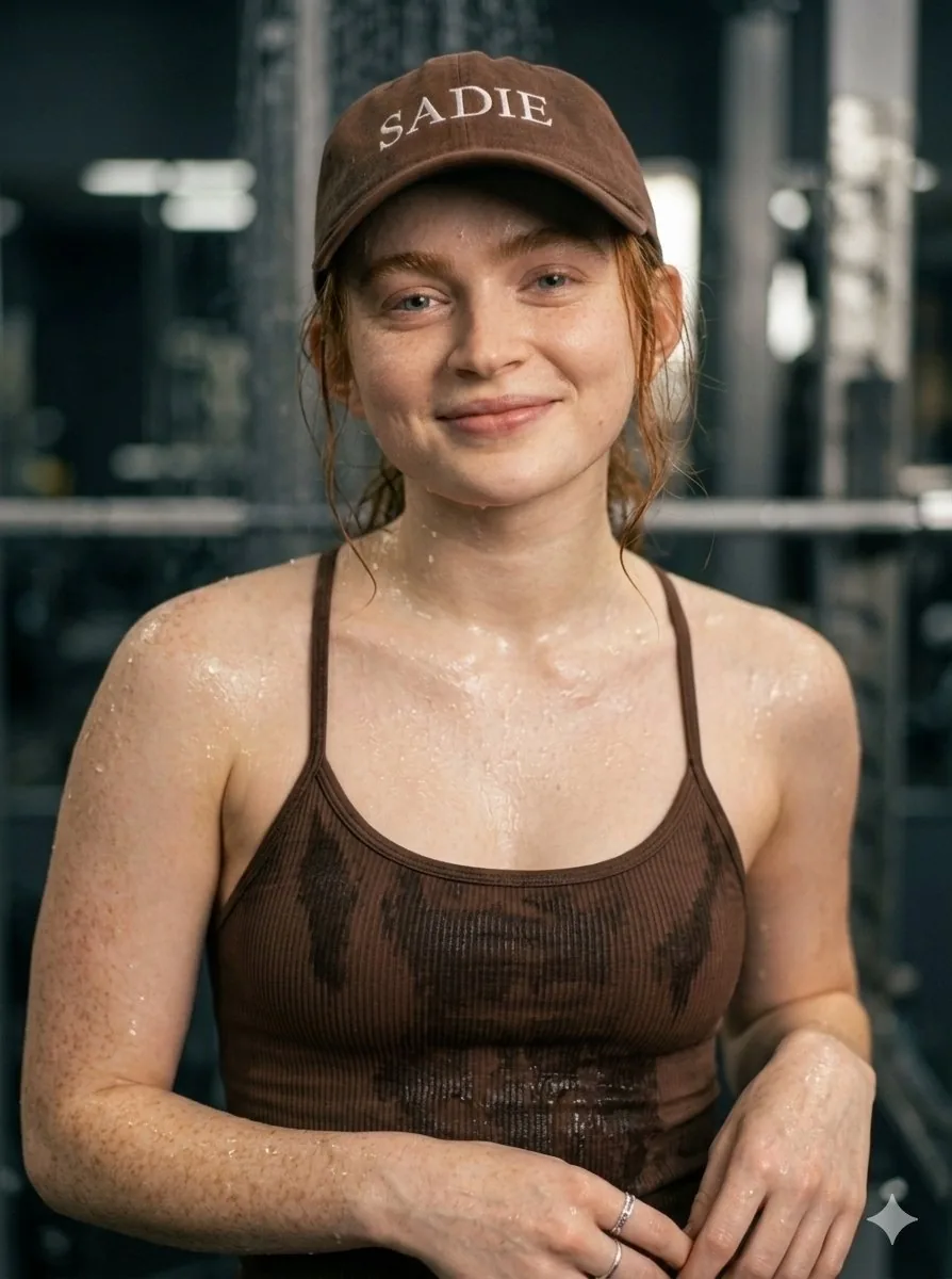 Structured Prompt for Woman Posing in a Gym reference