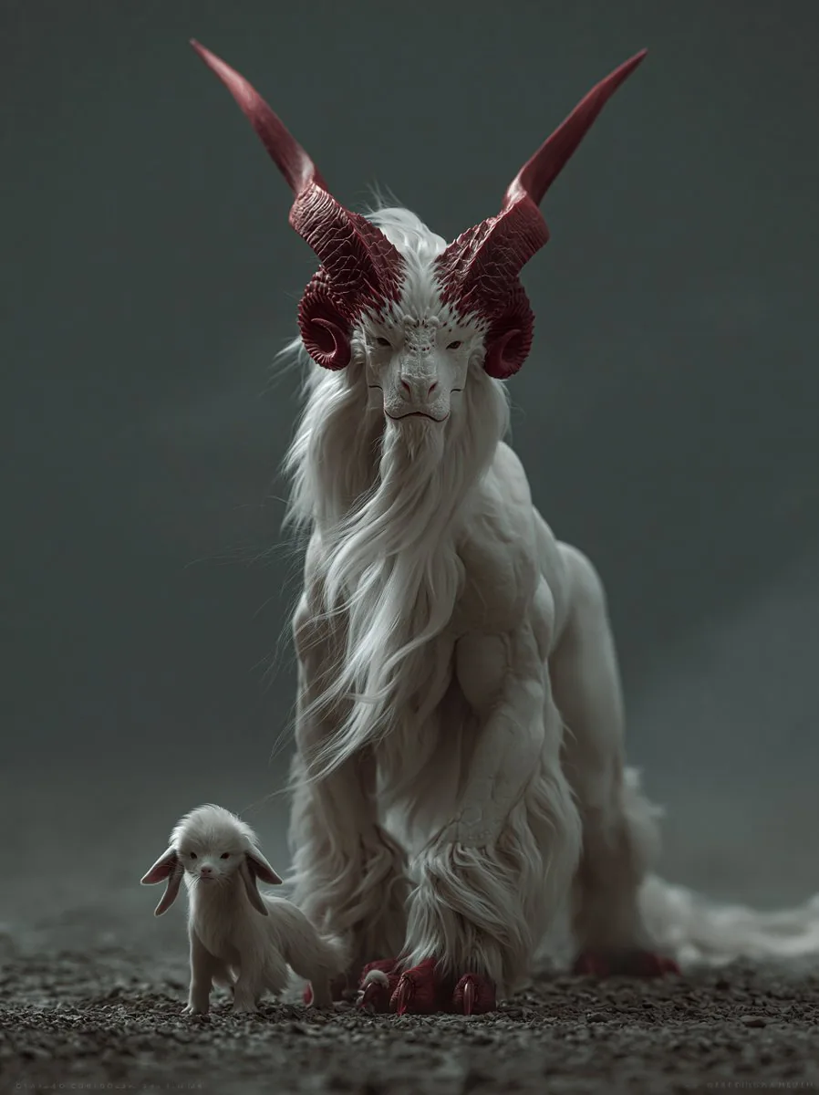 White Horned Fantasy Guardian reference