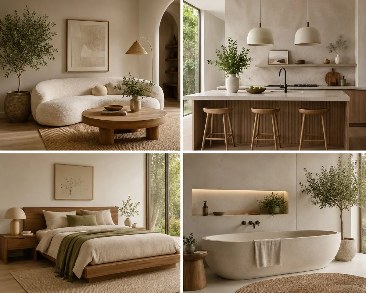 Organic Modern Interior Collage reference