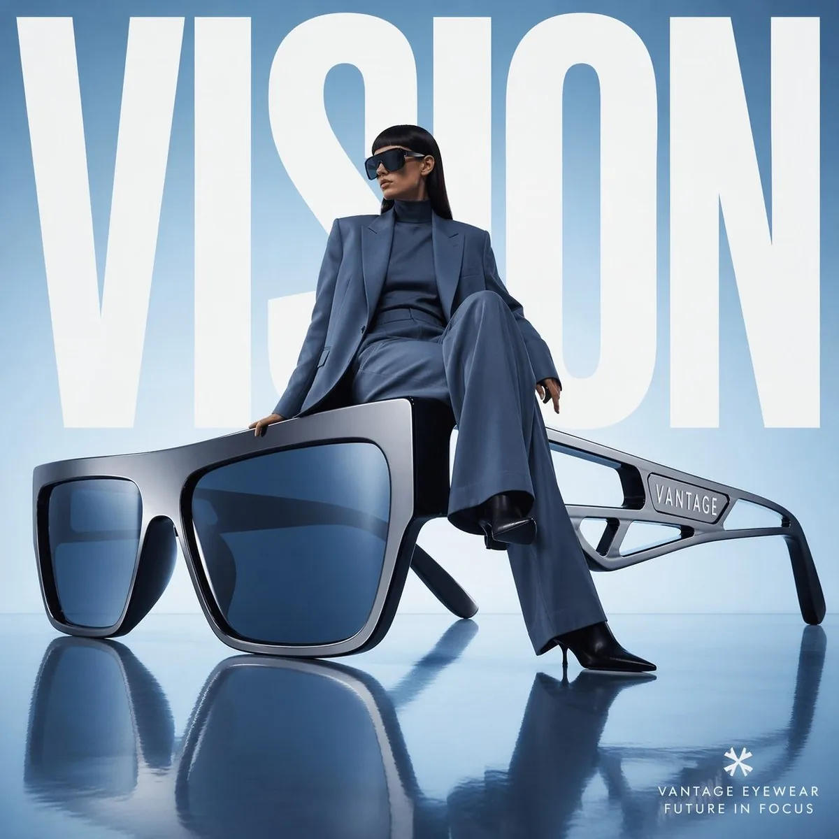Avant-Garde Eyewear Fashion Ad