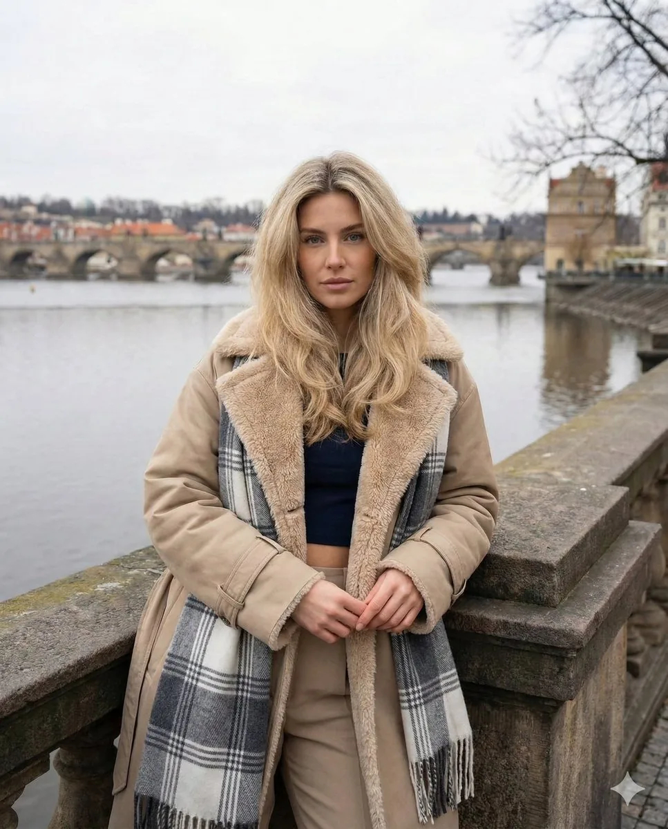 Winter Street Style Portrait in European City Prompt - Nano Banana Pro AI Prompt for Social Media Post reference