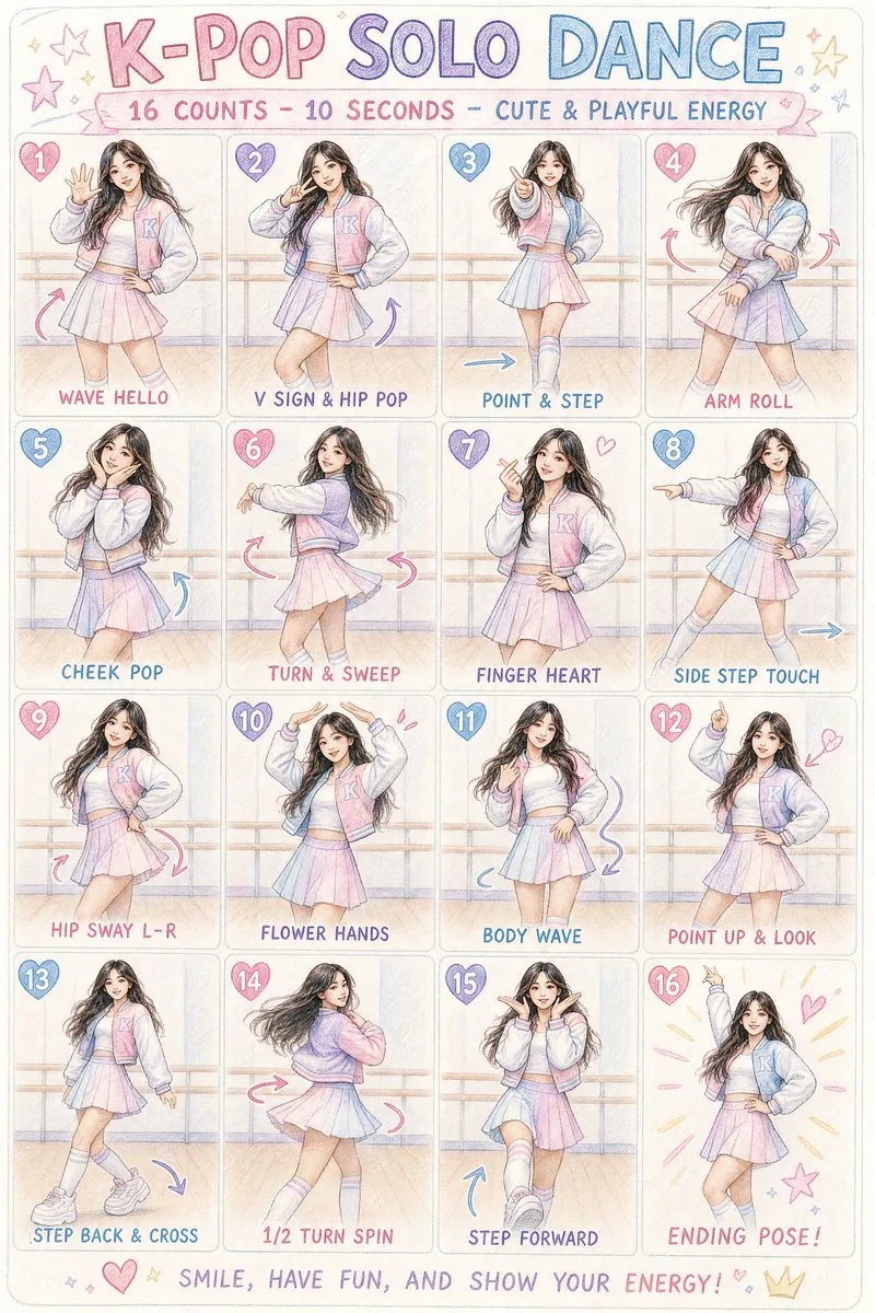 K-pop Dance Choreography Infographic reference