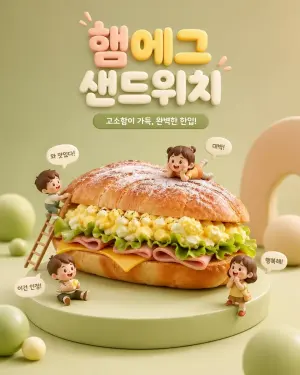 3D Chibi Food Advertisement Scene